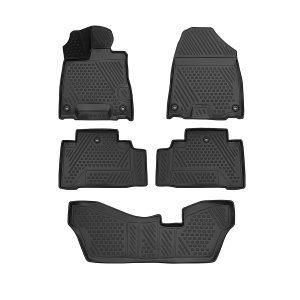 Acura MDX Floor Mats - Omac - Rubber TPE - Black - '14-'20 Acura MDX Floor Mats - Omac - Rubber TPE - Black - '14-'20